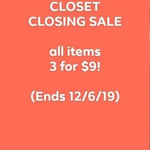CLOSET CLOSING SOON